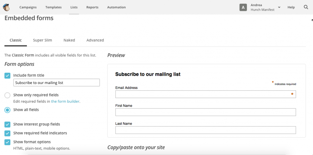 Mail format. Show forms. Option html. Distribution list mail example. Web input form to inclusive Exclusive.